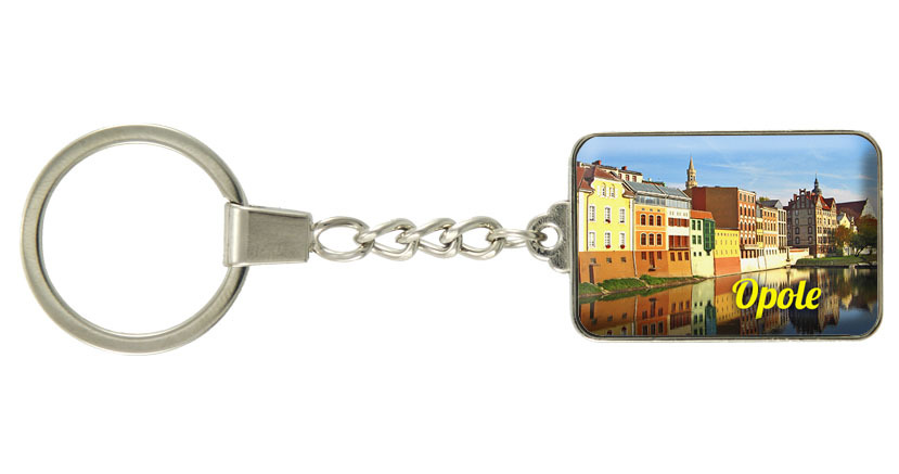 Brelok szklany prostokąt Opole