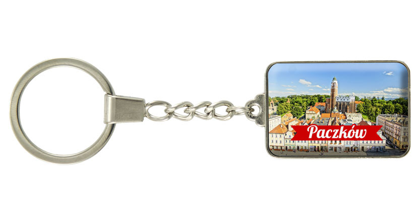 Brelok szklany prostokąt Paczków