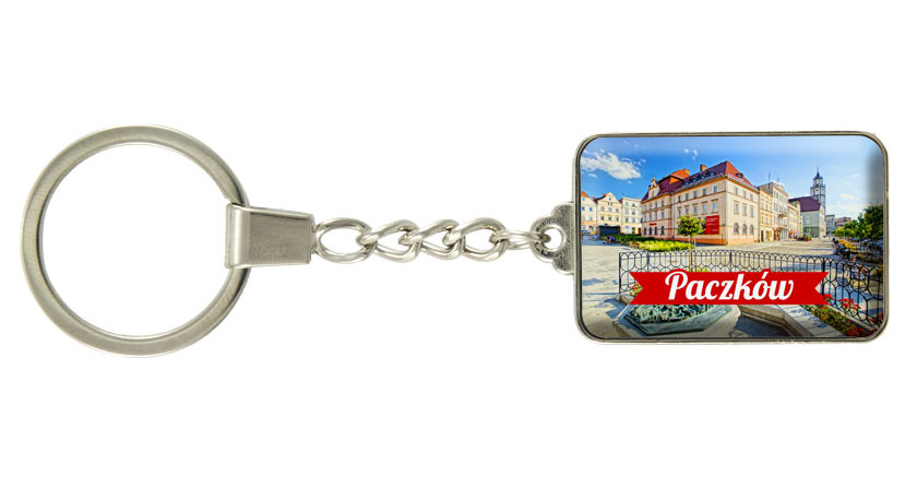 Brelok szklany prostokąt Paczków