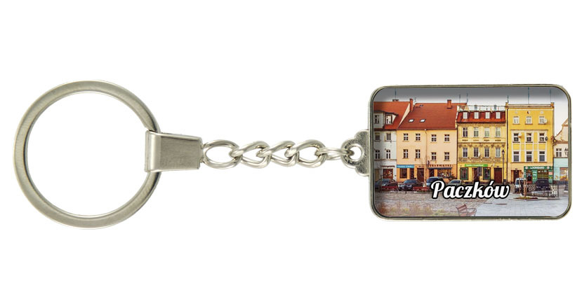 Brelok szklany prostokąt Paczków