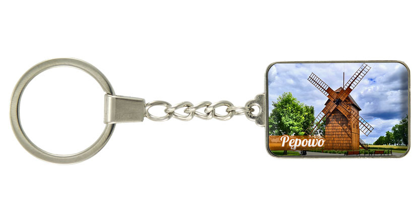 Brelok szklany prostokąt Pępowo