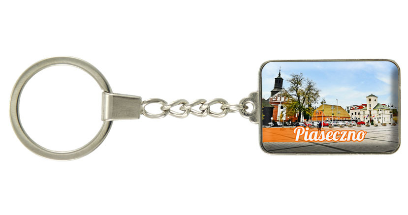 Brelok szklany prostokąt Piaseczno