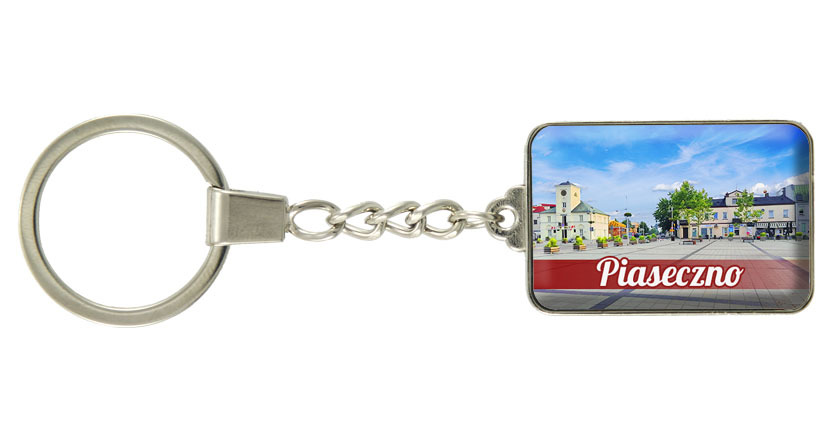 Brelok szklany prostokąt Piaseczno
