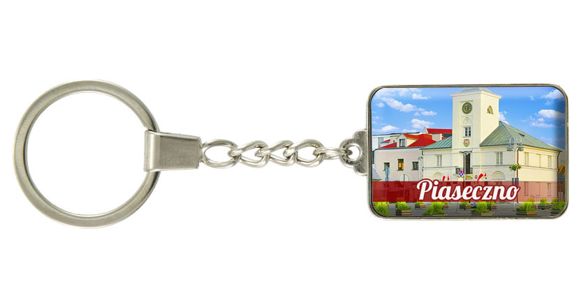 Brelok szklany prostokąt Piaseczno