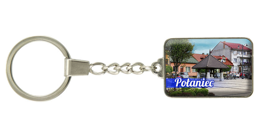 Brelok szklany prostokąt Połaniec