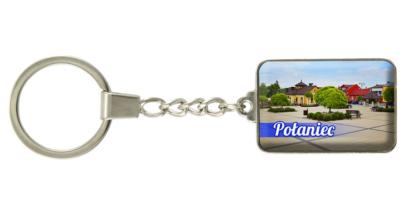 Brelok szklany prostokąt Połaniec