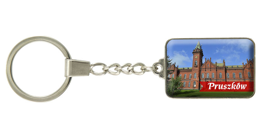 Brelok szklany prostokąt Pruszków