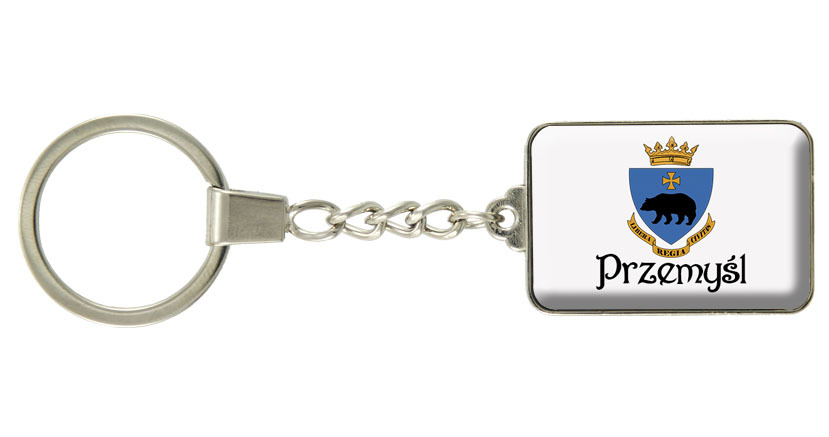 Brelok szklany prostokąt Przemyśl