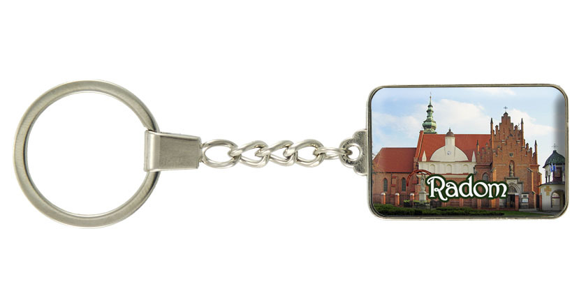 Brelok szklany prostokąt Radom
