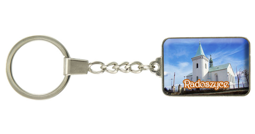 Brelok szklany prostokąt Radoszyce