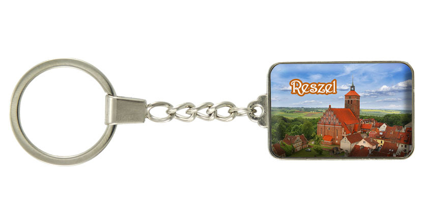 Brelok szklany prostokąt Reszel