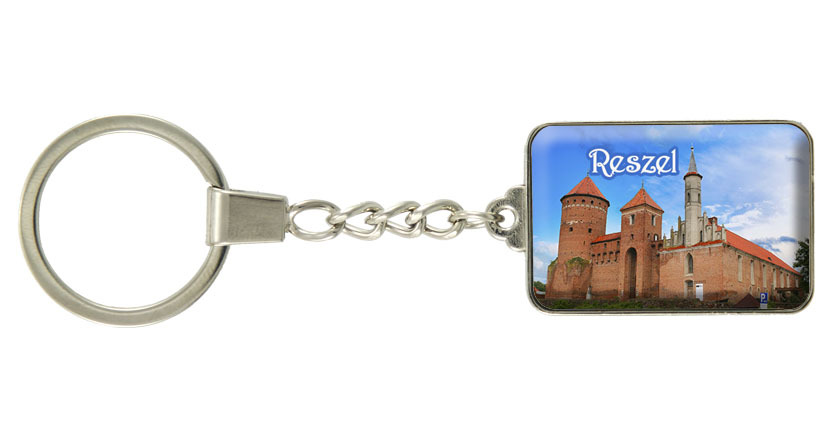 Brelok szklany prostokąt Reszel
