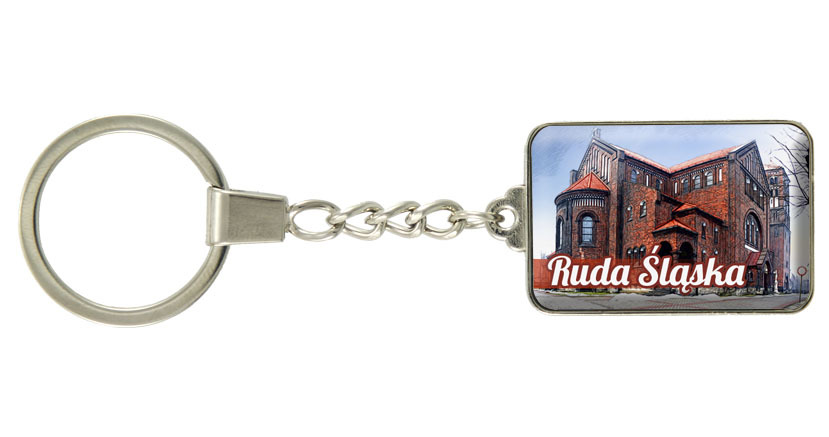 Brelok szklany prostokąt Ruda Śląska