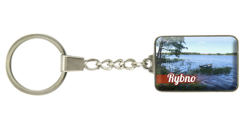 Brelok szklany prostokąt Rybno