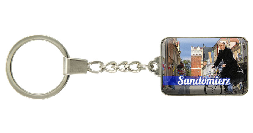 Brelok szklany prostokąt Sandomierz