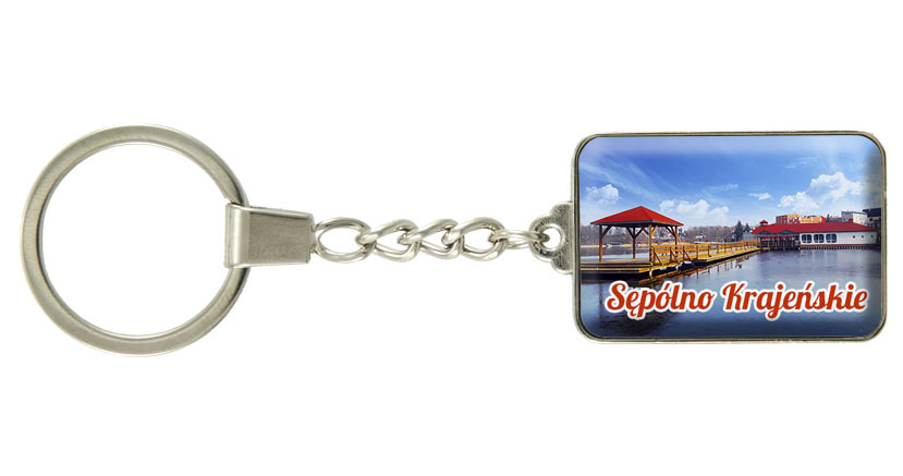 Brelok szklany prostokąt Sępólno Krajeńskie