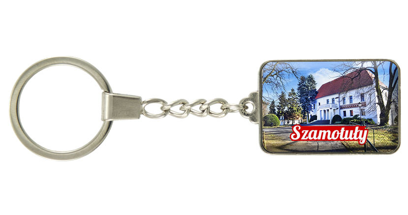 Brelok szklany prostokąt Szamotuły