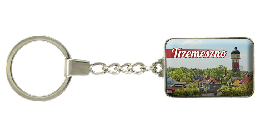 Brelok szklany prostokąt Trzemeszno