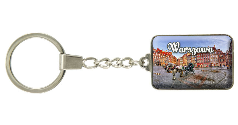 Brelok szklany prostokąt Warszawa
