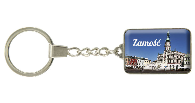 Brelok szklany prostokąt Zamość