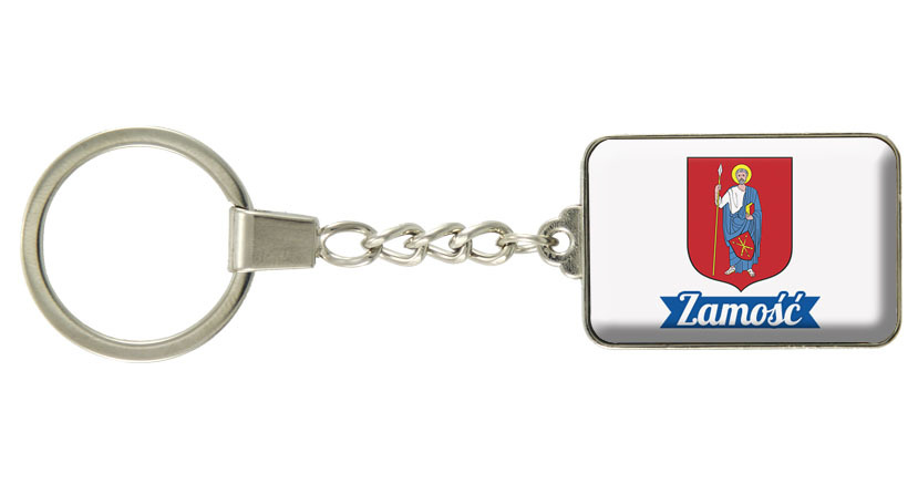 Brelok szklany prostokąt Zamość