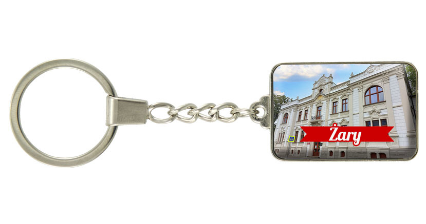 Brelok szklany prostokąt Żary