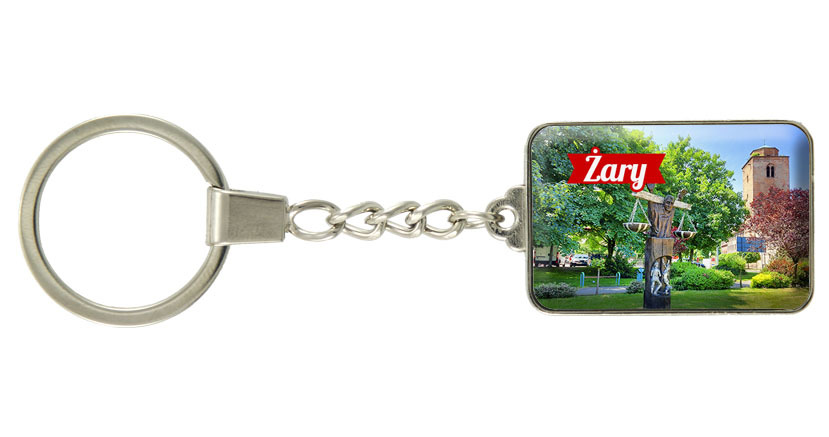 Brelok szklany prostokąt Żary