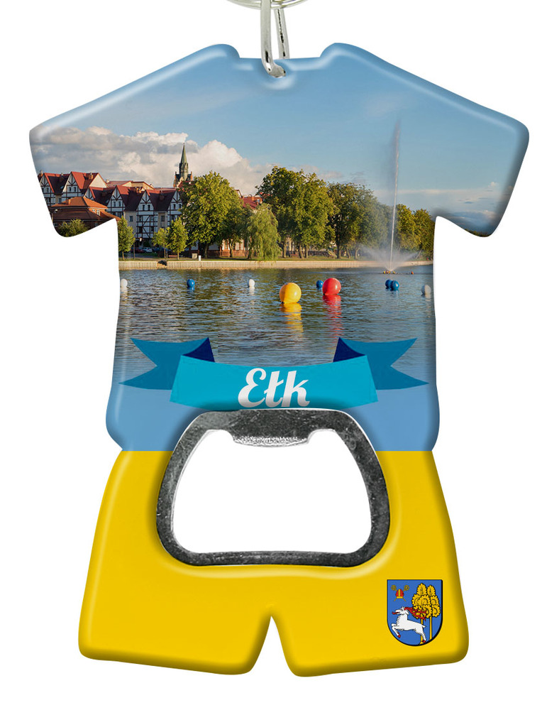 Brelok otwieracz plastikowy trykot Ełk