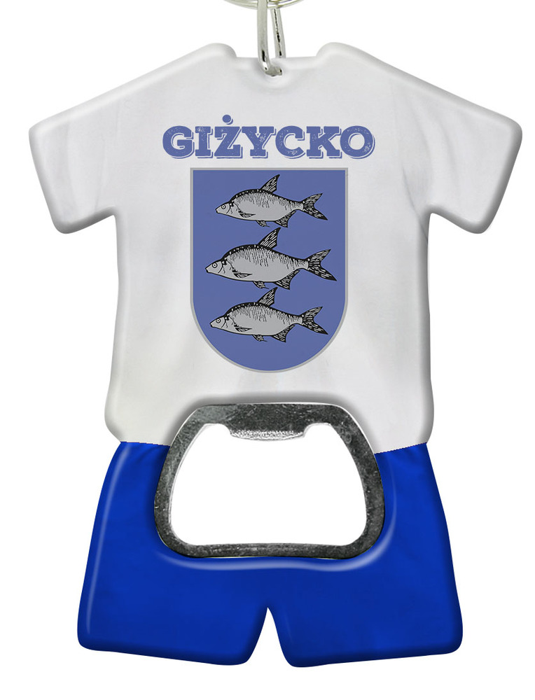 Brelok otwieracz plastikowy trykot Giżycko