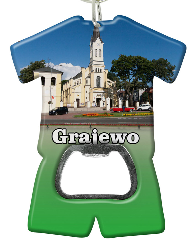 Brelok otwieracz plastikowy trykot Grajewo