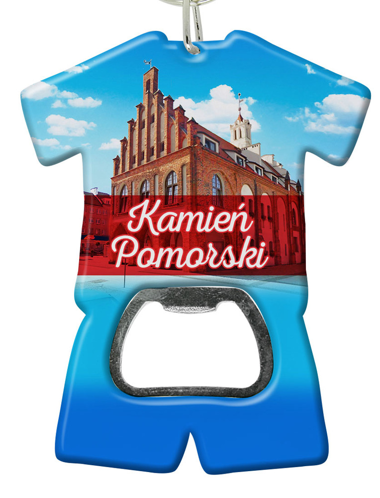 Brelok otwieracz plastikowy trykot Kamień Pomorski