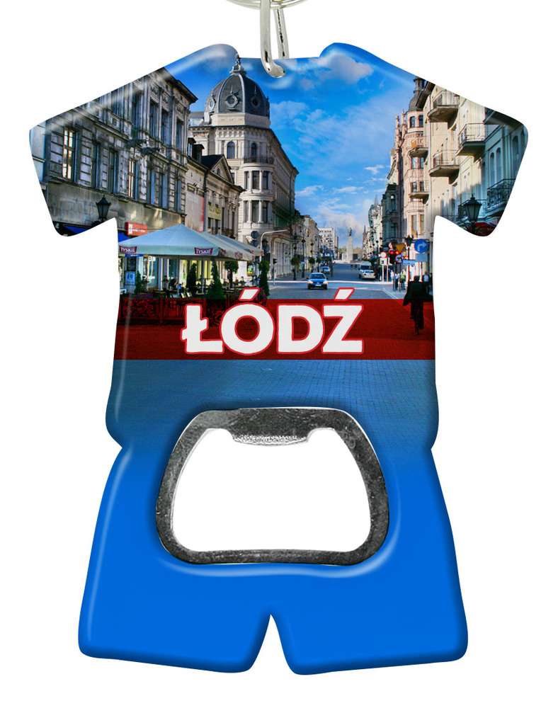 Brelok otwieracz plastikowy trykot Łódź