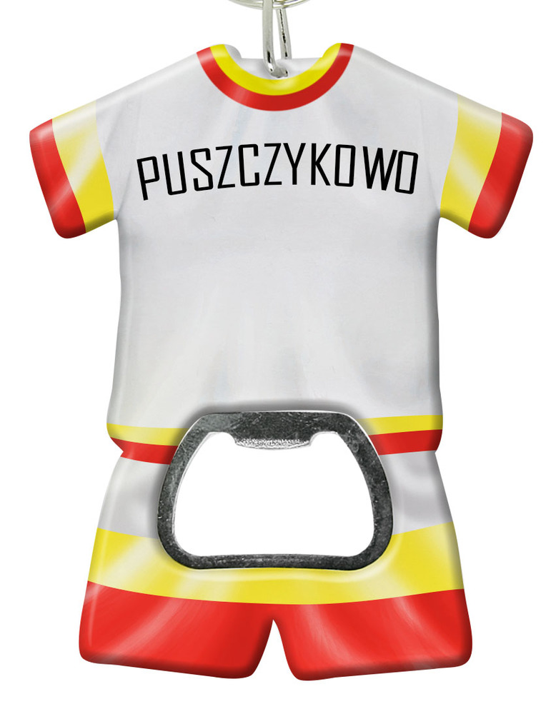 Brelok otwieracz plastikowy trykot Puszczykowo