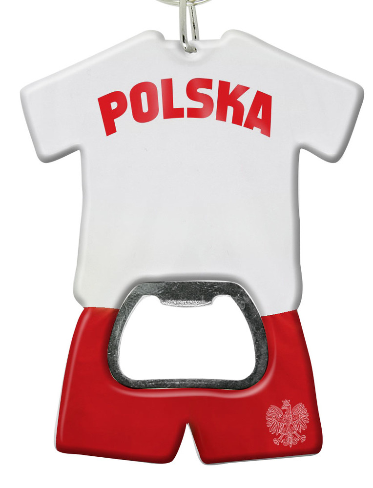 Brelok otwieracz plastikowy trykot Polska