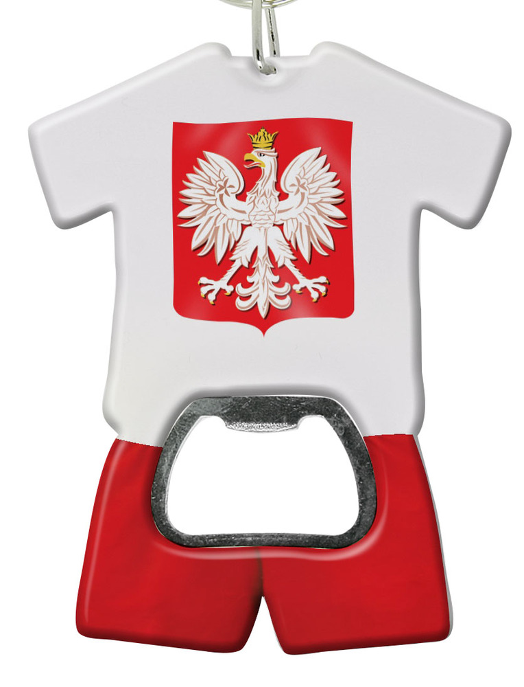 Brelok otwieracz plastikowy trykot Polska