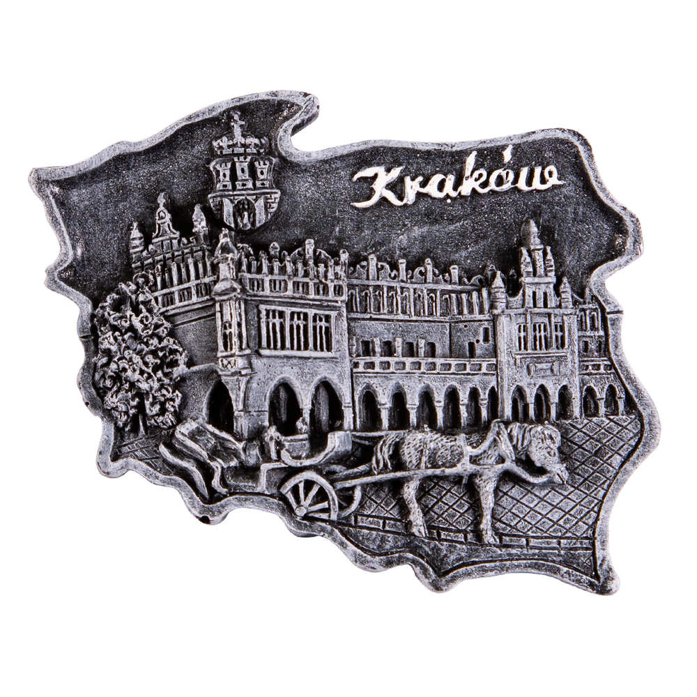 Magnes kontur Kraków Sukiennice czarno-biały