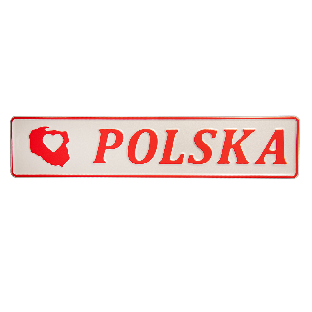 Tablica rejestracyjna duża Polska kontur