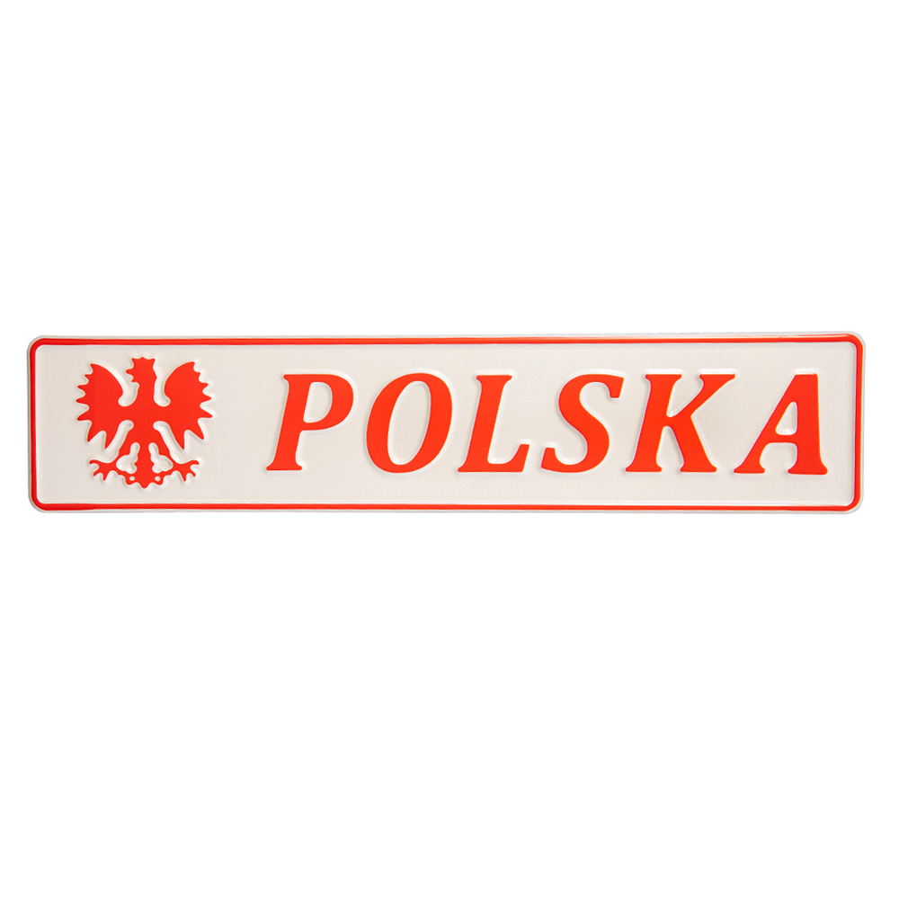 Tablica rejestracyjna duża Polska orzel