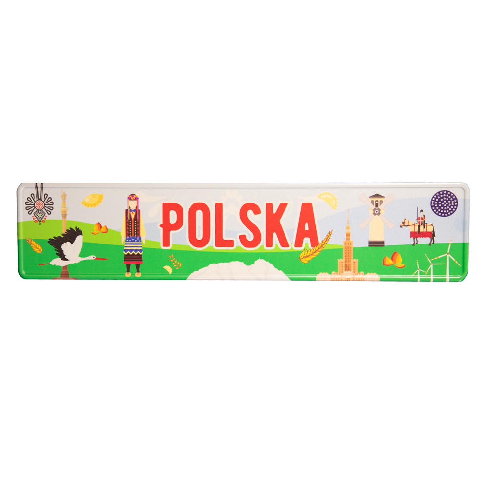 Tablica rejestracyjna duża Polska folk