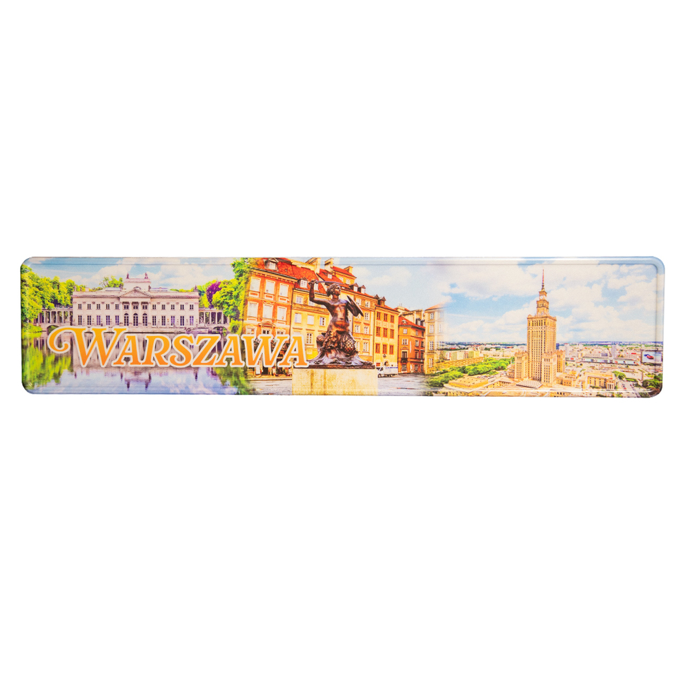 Tablica rejestracyjna duża Warszawa foto mix
