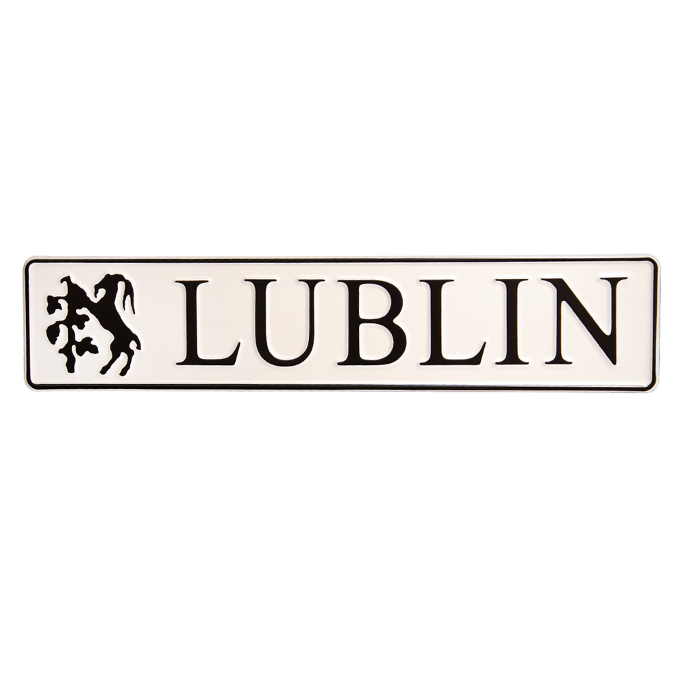 Tablica rejestracyjna duża Lublin napis