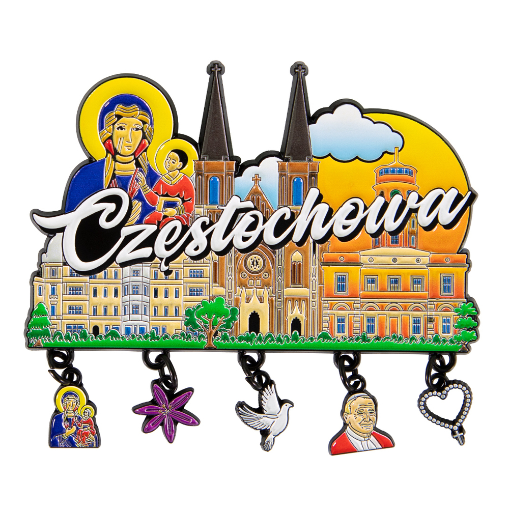 Metalowy magnes z zawieszkami Częstochowa