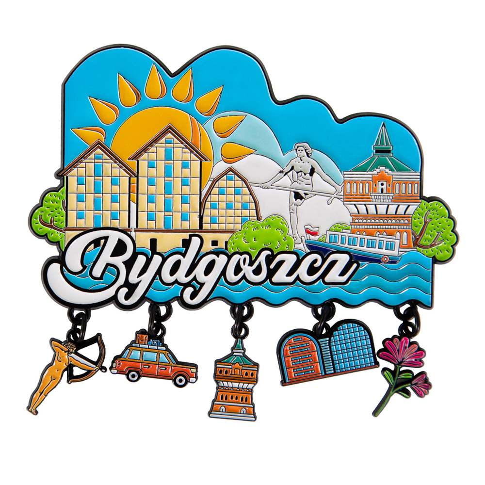 Metalowy magnes z zawieszkami Bydgoszcz