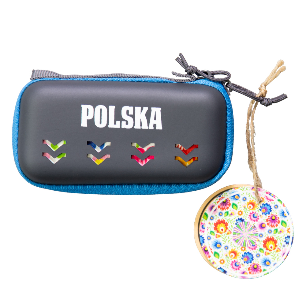 Ręcznik plażowy mały w etui folk biały B-Fashion
