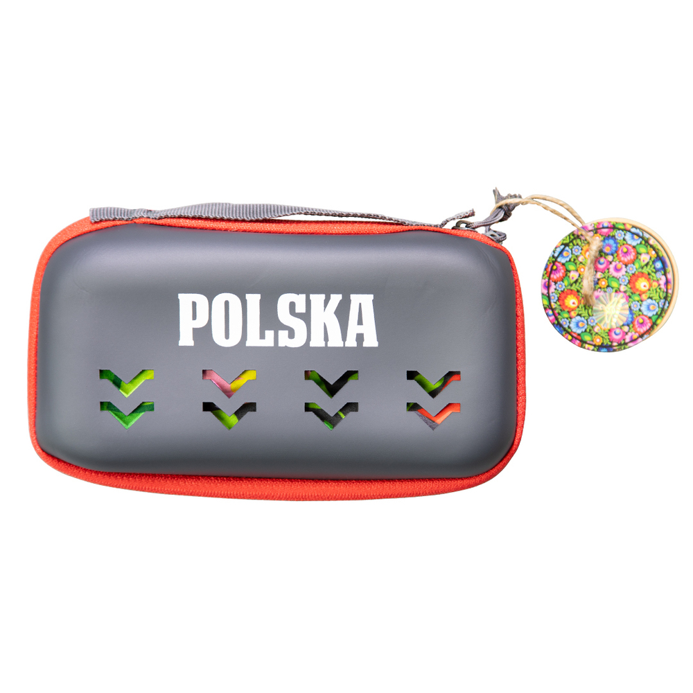 Ręcznik plażowy duży w etui folk czarny B-Fashion