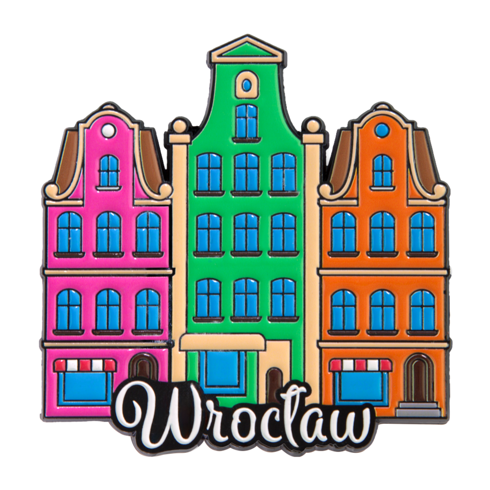 Metalowy magnes Kamieniczki Wrocław