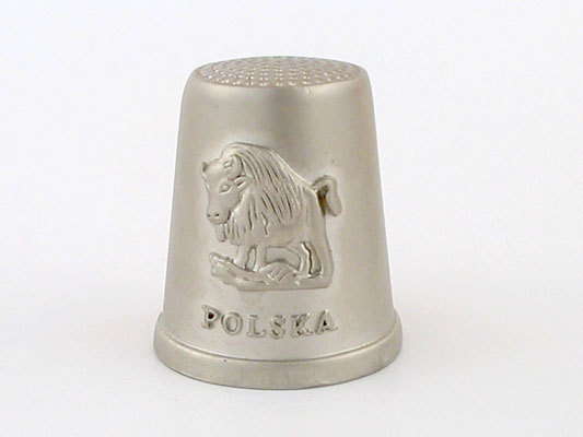 Naparstek metalowy – Polska (żubr)