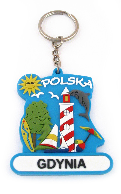 Brelok gumowy Polska nadmorski - Nadruk Personalizowany