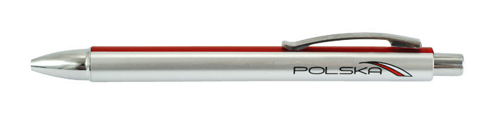 Długopis srebrny prosty Polska - Poland