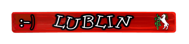 Opaska odblaskowa czerwony Lublin